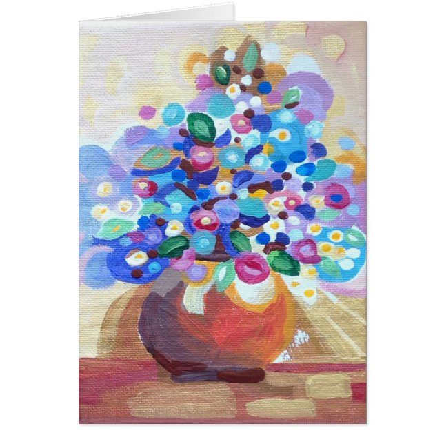 Flores brillantes de joyas con un aspecto pintado  (Frente)