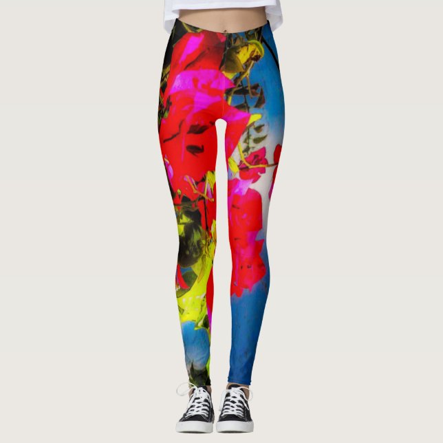 Flores Brillantes Leggings (Anverso)