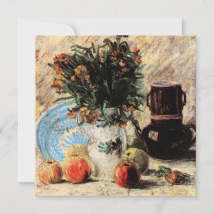 Flores, Cafetera y Frutas por Vincent van Gogh