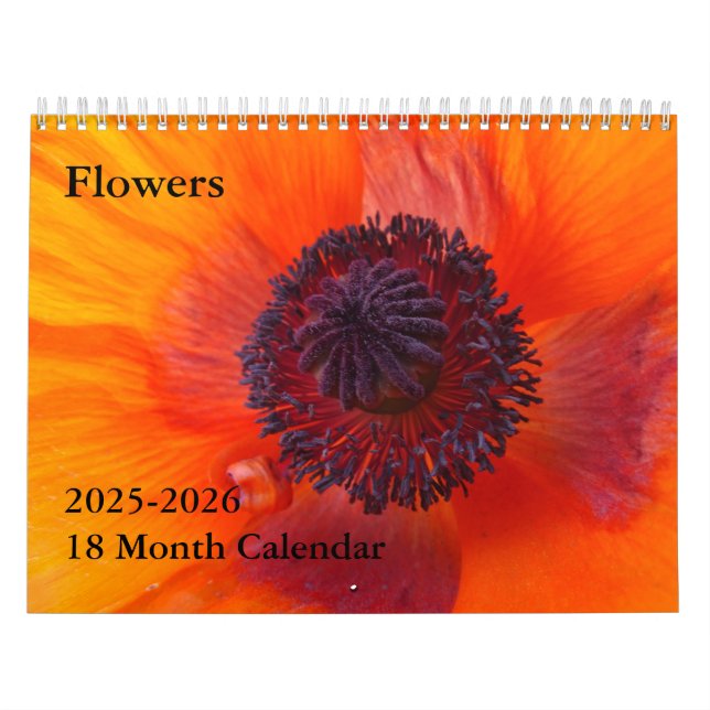 Flores - Calendario de 18 meses (Tapa)