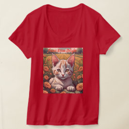 Flores Camiseta Kitten