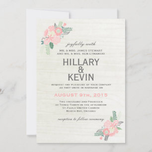 Flores caprichosas - Invitación a la boda