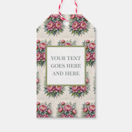 flores color de agua rosa peony eucalipto etiqueta