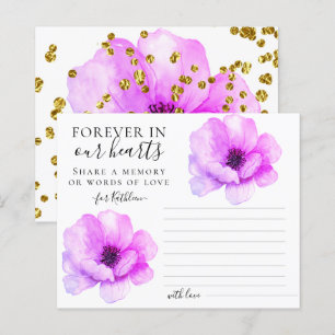 Flores Compartir una tarjeta de asistencia funerar