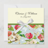 Flores Con Invitación A La Boda De Vapor