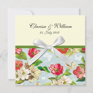 Flores Con Invitación A La Boda De Vapor