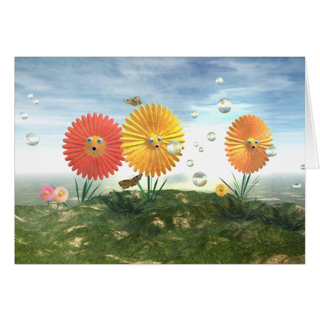 Flores con las caras (Anverso (Horizontal))