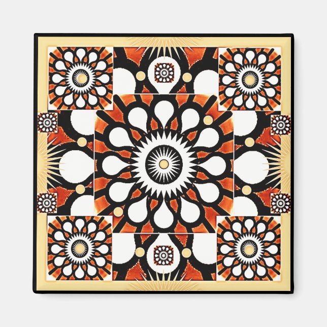 Flores cósmicas en imán (Frente)