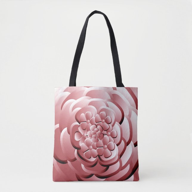 Flores cromadas - Bolsa Tote de aspecto esbelta (Anverso)