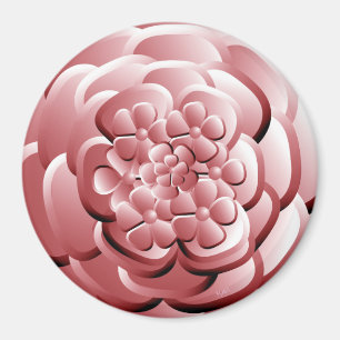 Flores cromadas - imán de rocío