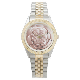 Flores cromadas - Reloj de cobre