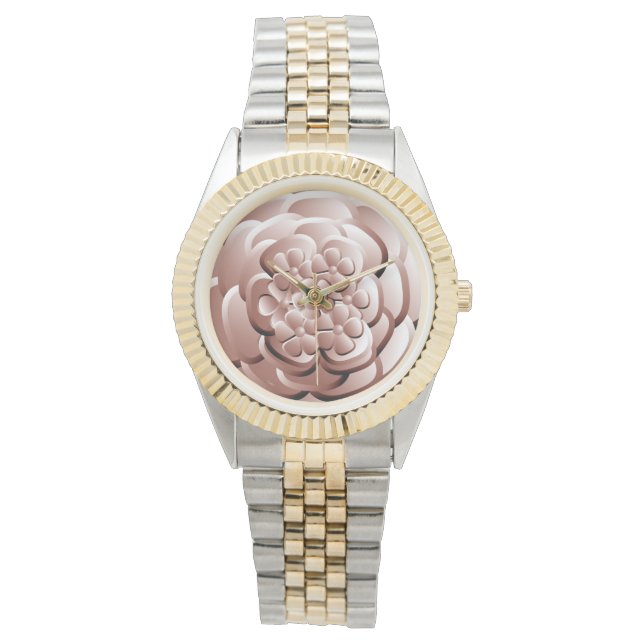 Flores cromadas - Reloj de cobre (Anverso)