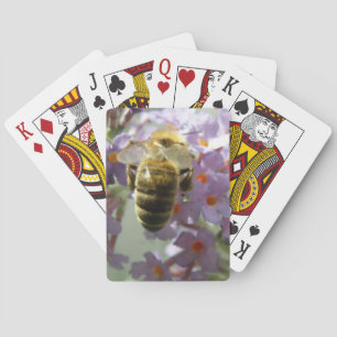 Flores de abeja y buda Jugando a las cartas