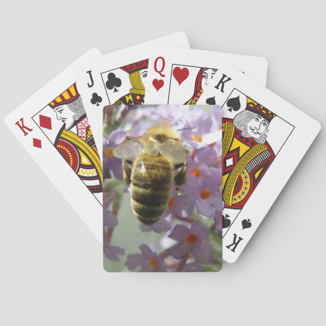 Flores de abeja y buda Jugando a las cartas (Reverso)