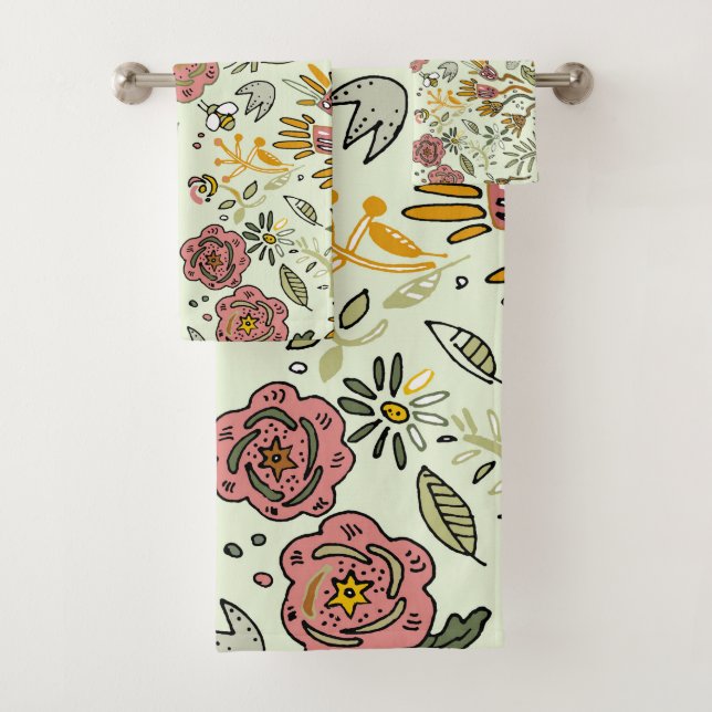 Flores de abejas florales acuáticas elegantes y mo (In situ)