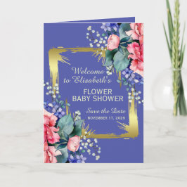 Flores de Acuarela - Marco Dorado 10