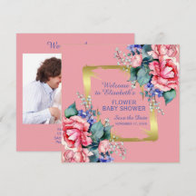 Flores de Acuarela - Marco Dorado 10 + tu texto