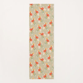 Flores de acuarela naranja Yoga Mat