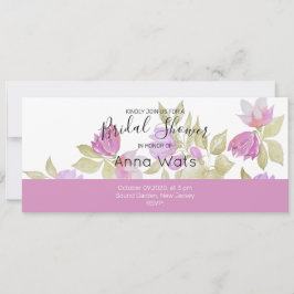 Flores de Acuarela Violeta Rosa Pintadas a Mano