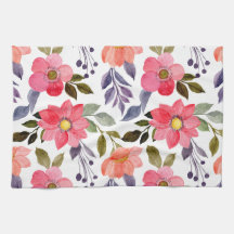 Flores de agua toalla de cocina