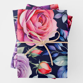 Flores de algodón coloridas Hojas de papel para en