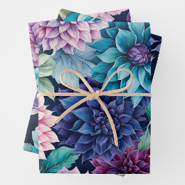 Flores de algodón coloridas Hojas de papel para en