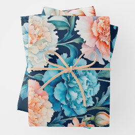 Flores de algodón coloridas Hojas de papel para en