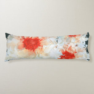 Flores de almohada corporal Cubist blanco negro