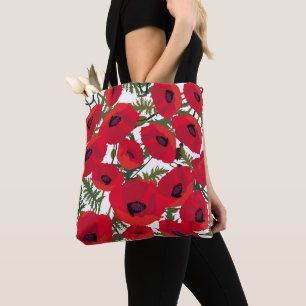 Flores de amapola, bolsas de tocador