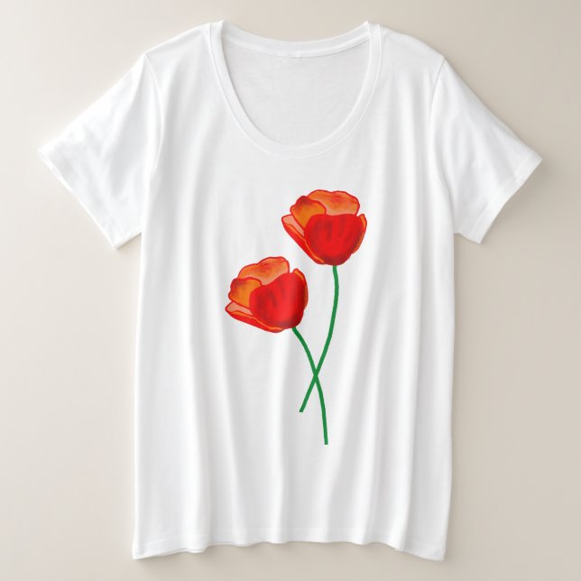Flores de amapola roja (Anverso del diseño)
