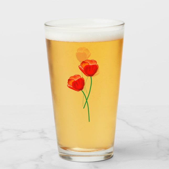 Flores de amapola roja (Anverso (lleno))