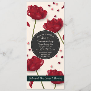 Flores de amor Invitación Crema fondo