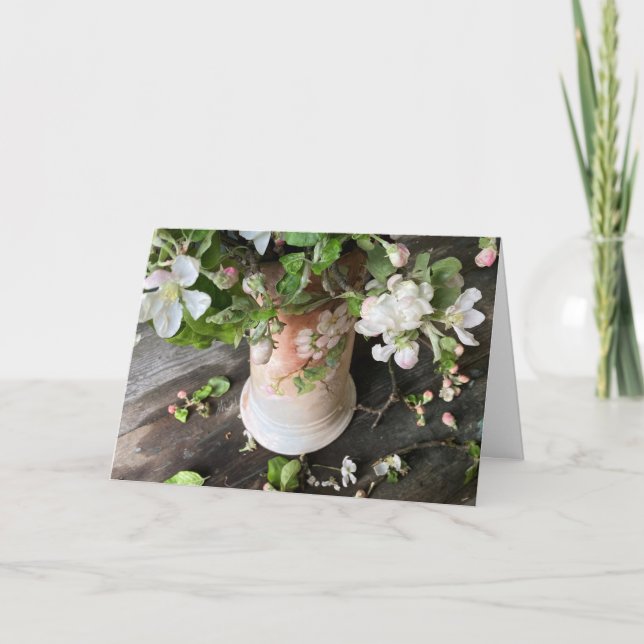 Flores de Apple 5 x 7 tarjeta de agradecimiento (Anverso)