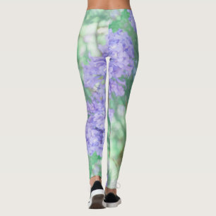 Flores de Árbol de Jacaranda Leggings Colores Past