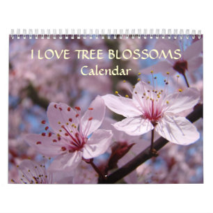 Flores de árbol rosa Calendario Flores blancas App