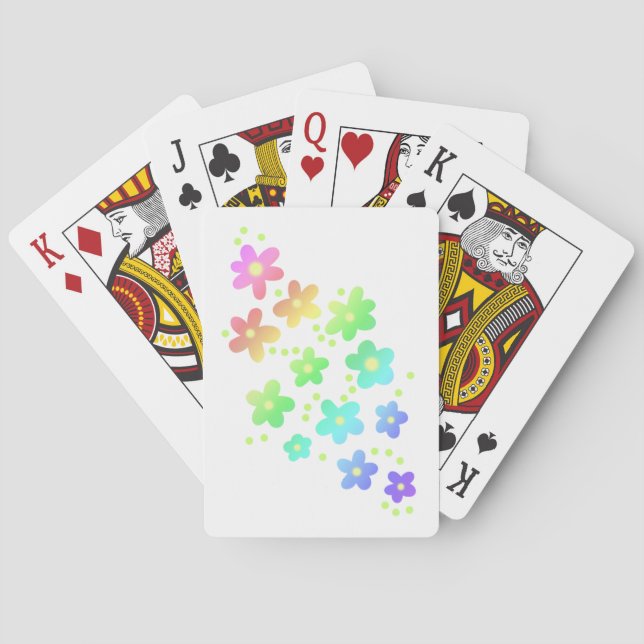 Flores de arcoiris gigantes jugando cartas (Reverso)