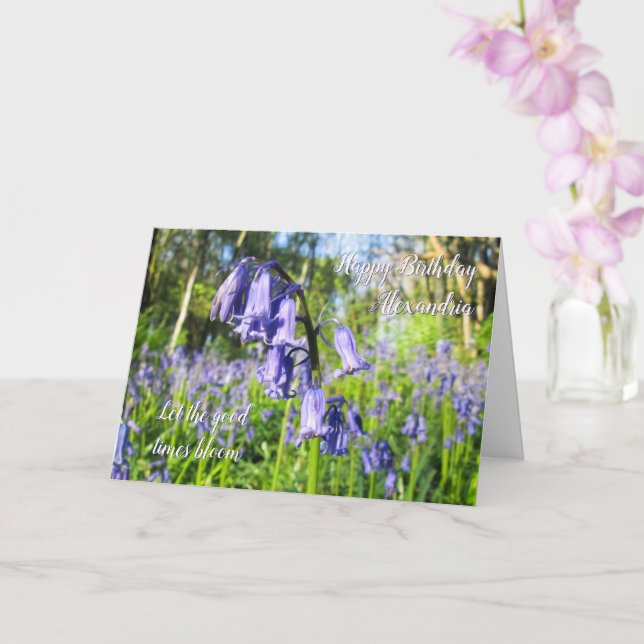 Flores de aroma - Tarjeta de cumpleaños personaliz (Orquídea)