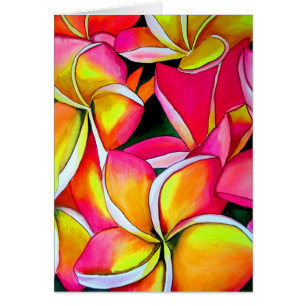Flores de arte de la playa de Plumeria rosa neonat