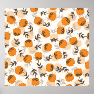 Flores de arte folclórico estilo escandinavo