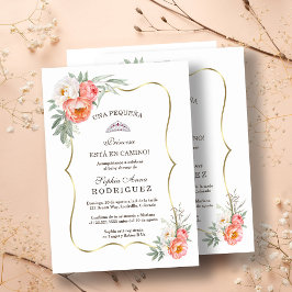 Flores de arveja blanca Invitación Baby Shower
