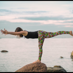 Flores de Astral Grunge Ink Leggings - Diversión