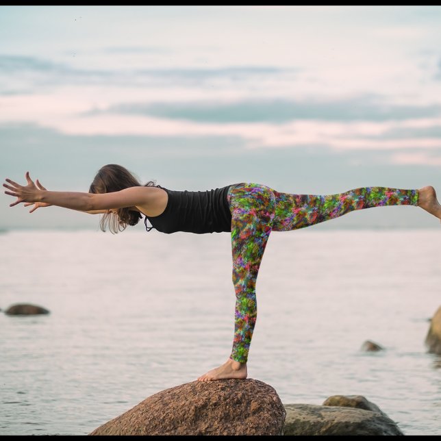 Flores de Astral Grunge Ink Leggings - Diversión (Subido por el creador)
