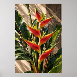Flores de Ave del Paraíso en Arte de Pared de Luz 