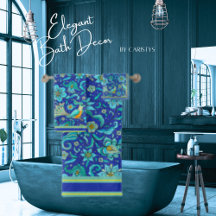 Flores de aves azul real, amarillo, acuático