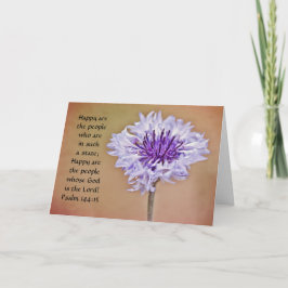 Flores de bachiller de fe Tarjeta de salmo botón