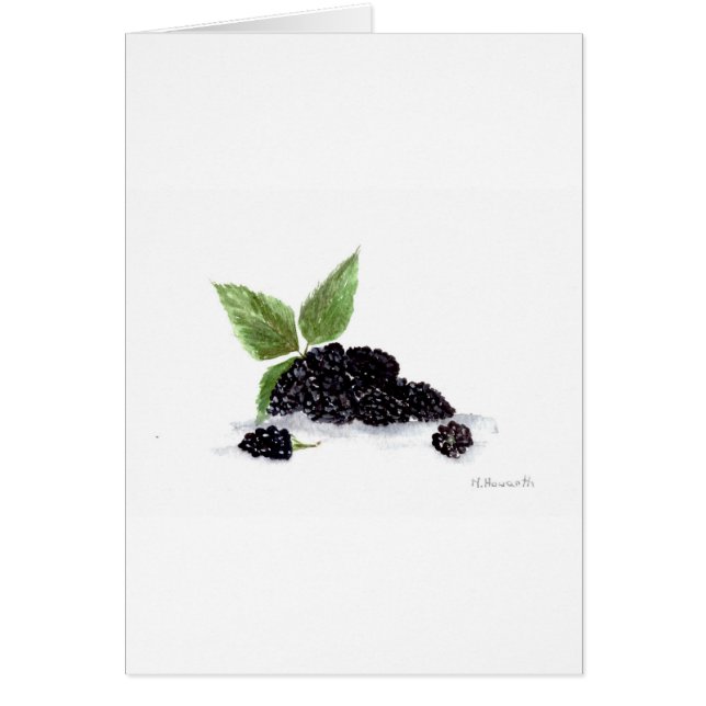 Flores de Blackberries pintura acuarela (Frente)