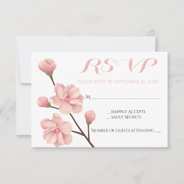 FLORES DE BODA DE PINK RSVP FLORAL CHERRY BLOSSOMS (Anverso)