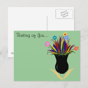 Flores de bonito reflexionan sobre tu postal