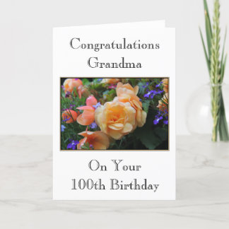 Flores de bonito, tarjeta de cumpleaños número 100