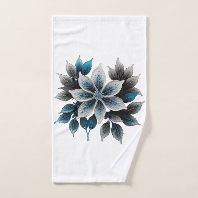 Flores de bonito y hojas (Toalla de mano)